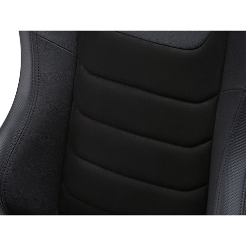 Next Level Racing ERS3 Elite PU Leather/Suede Reclining Racing Seat - Black