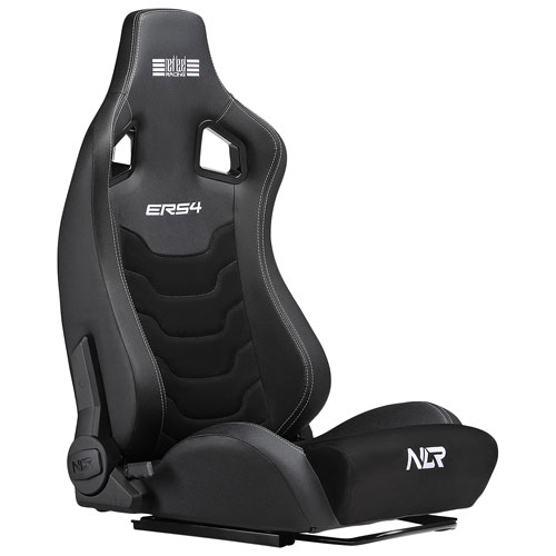 Next Level Racing ERS4 Elite PU Leather/Suede Reclining Racing Seat - Black
