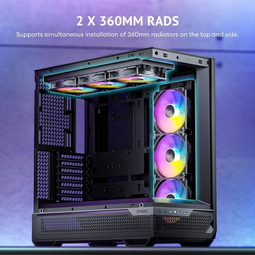 Antec C7 ARGB, RTX 40 GPU Support, 4 x 120mm ARGB PWM Fans Included