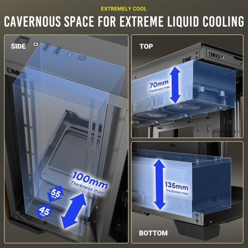 Antec C8 Wood, Fans not Included, Wooden Front Panel, Dual-Chamber Layout
