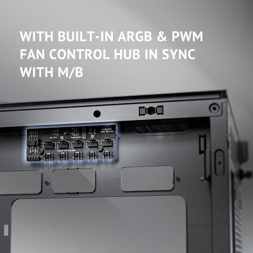 Antec Flux, 5 x PWM Fans Included, Up to 9 Fans Simultaneously, Type-C, Iron Mesh Panels & Wood Frame