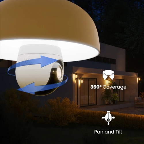 Caméra de surveillance intelligente avec ampoule Wi-Fi 2K de Lorex