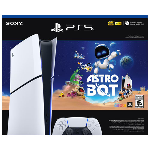 Ensemble PlayStation 5 mince édition numérique avec Astro Bot