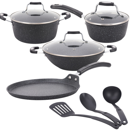 Verka 10-Piece StoneTec Non-Stick Cookware Set