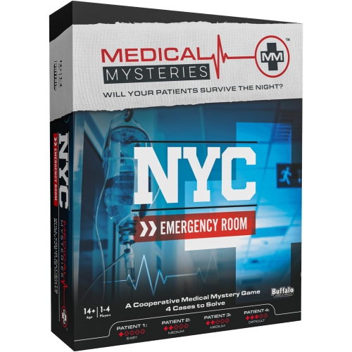 Image 1 de 5.. Les mystères médicaux de Buffalo Games&nbsp;: Salle d'urgence NYC | Jeu de société Cooperative Mystery | 14 ans et plus | 1-4 joueurs