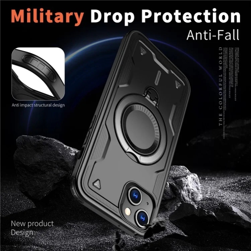 [CS] Étui antichoc avec béquille Magsafe avec anneau pour iPhone 15, violet