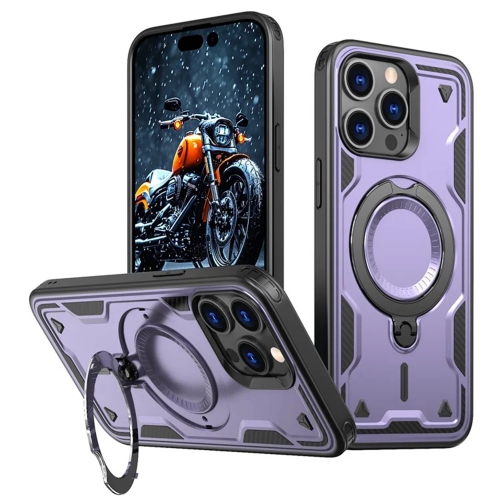[CS] Shockproof Kickstand Magsafe Case Cover with Ring Stand for iPhone 12 / 12 Pro, Purple