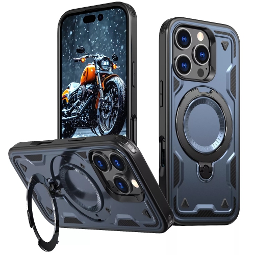 [CS] Shockproof Kickstand Magsafe Case Cover with Ring Stand for iPhone 12 / 12 Pro, Navy