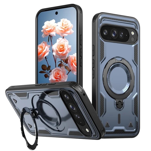 Image 1 of 5.. [CS] Shockproof Kickstand Magsafe Case Cover with Ring Stand for Google Pixel 9 Pro XL, Navy