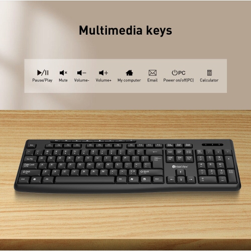 Nu-Tone Intekview Wireless Bilingual Keyboard and Mouse kit-(KM100WL)