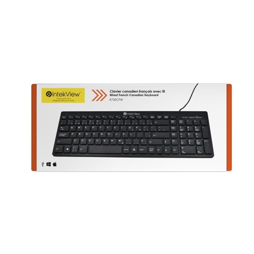 Clavier mince avec fil IntekView V.2 de NU-TONE français canadien-(K730CFW)