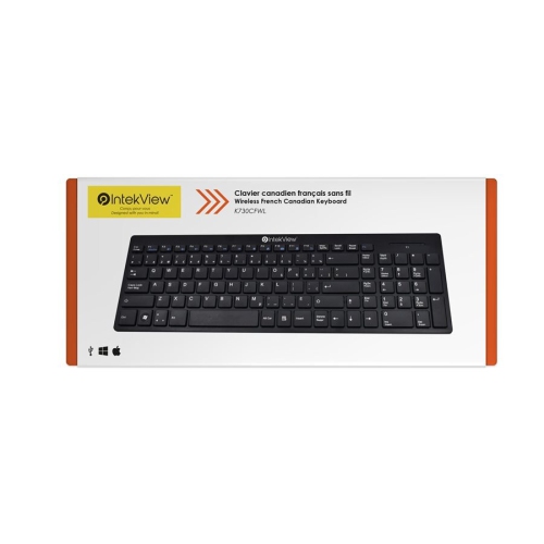 Nu-Tone Wireless IntekView Slim Keyboard V.2 French Canadian-(K730CFWL)