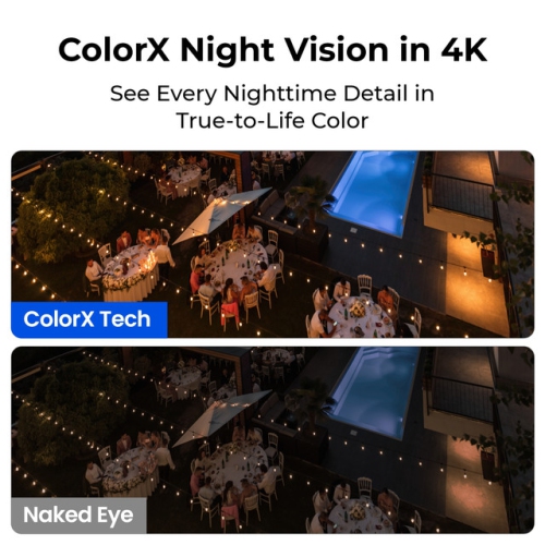 Altas PT Ultra de Reolink - Caméra de surveillance solaire sans fil extérieure 4K, suivi automatique panoramique/inclinable, vision nocturne ColorX,