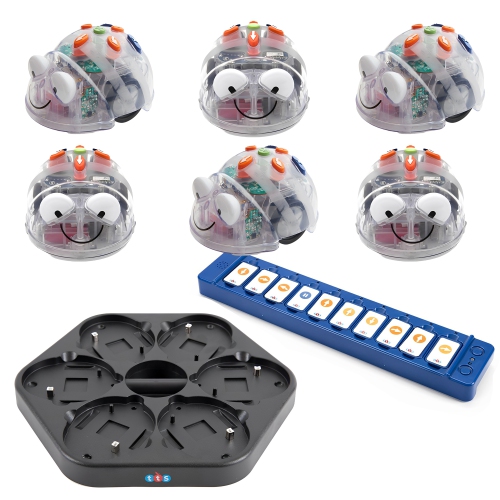 6 STEM Blue Bot Programming Robot See & Say Version with Docking Station & FREE Tactile Reader, Educational Class Teaching & Learning Coding Robotics