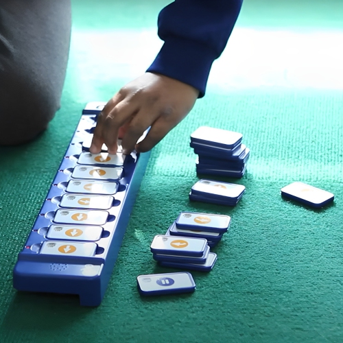 6 STEM Blue Bot Programming Robot See & Say Version with Docking Station & FREE Tactile Reader, Educational Class Teaching & Learning Coding Robotics