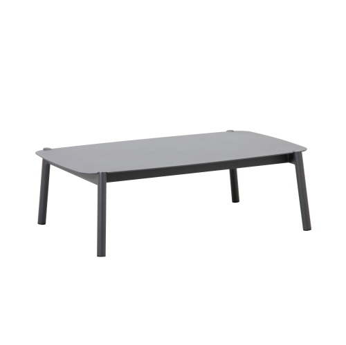 Krikacy 4PCS Nordic Aluminum Conversation Sofa Set with Coffee Table(Sunproof Grey Cushions)