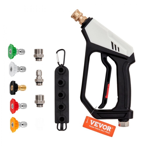 Pistolet de pulvérisateur à pression VEVOR 5000&nbsp;lb/po² avec 5 buses