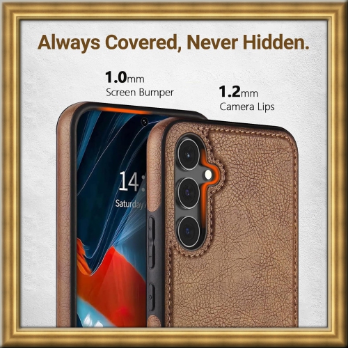 Image 1 de 7.. «&nbsp;GROS SOLDE&nbsp;» Étui en cuir pour S24 de Samsung, étui souple et mince en cuir PU de luxe antirayure durable