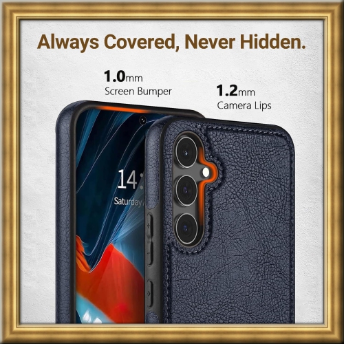 Image 1 de 6.. «&nbsp;GROS SOLDE&nbsp;» Étui en cuir pour S24 de Samsung, étui souple et mince en cuir PU de luxe antirayure durable