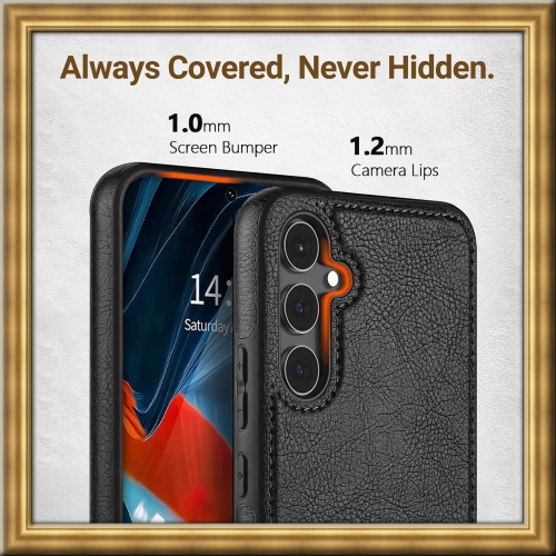 Image 1 de 8.. «&nbsp;GROS SOLDE&nbsp;» Étui en cuir pour S24 de Samsung, étui souple et mince en cuir PU de luxe antirayure durable