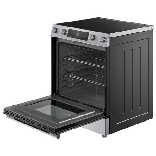 Bosch 100 Series 30" 5.8 Cu. Ft. True Convection Slide-In Electric Air Fry Range (HEF1050MC) - Stainless