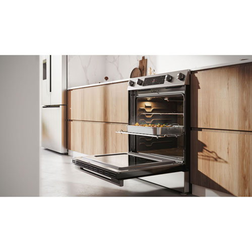 Bosch 100 Series 30" 5.8 Cu. Ft. True Convection Slide-In Electric Air Fry Range (HEF1050MC) - Stainless