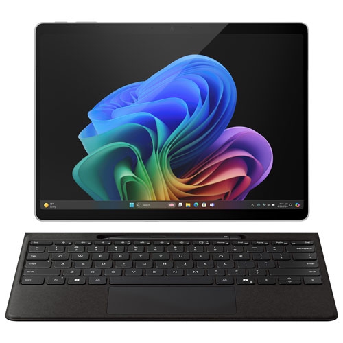 Portable Surface Pro Copilot+ PC de 13&nbsp;po de Microsoft (Snapdragon X Plus/RAM 16&nbsp;Go/SSD 256&nbsp;Go) - Platine (accessoires vendus