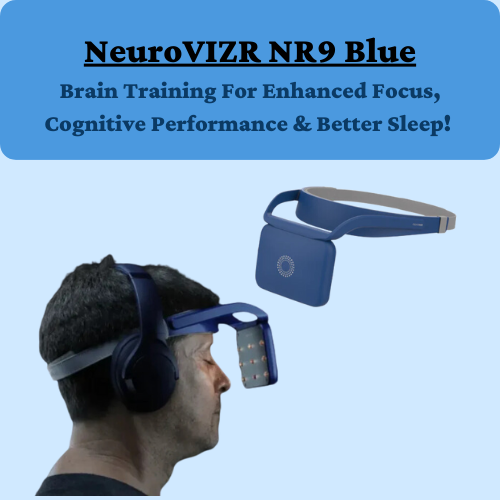 Mega Sale- New Generation- NeuroVIZR NR9 Blue- Cutting-Edge Brain Training for Enhanced Focus and Cognitive Performance- Get Better Sleep Today- Top