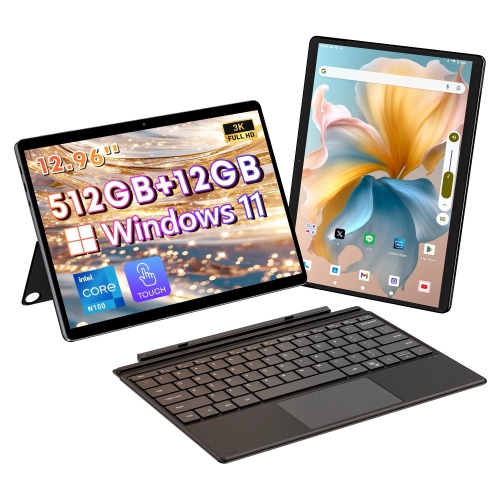 CHUWI Hi10 Max: 12.96-inch Windows 11 Tablet +Smart Docking Keyboard + HiPen H7 Stylus | Intel N150, 512GB SSD, 12GB RAM | 3K Touchscreen | WiFi 6,