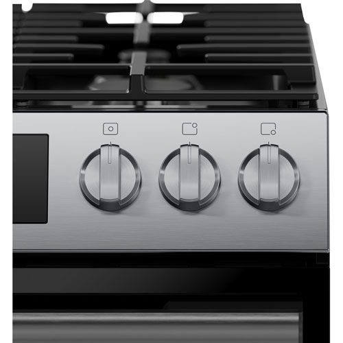 Bosch 100 Series 30" 5.8 Cu. Ft. True Convection Freestanding Gas Air Fry Range (HGF1050MUC) - Stainless