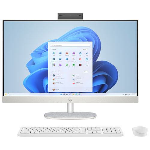 HP 27" All-In-One PC - Shell White/Dark Grey (AMD Ryzen AI 7 350/16GB RAM/1TB SSD/Windows 11) - Only at Best Buy