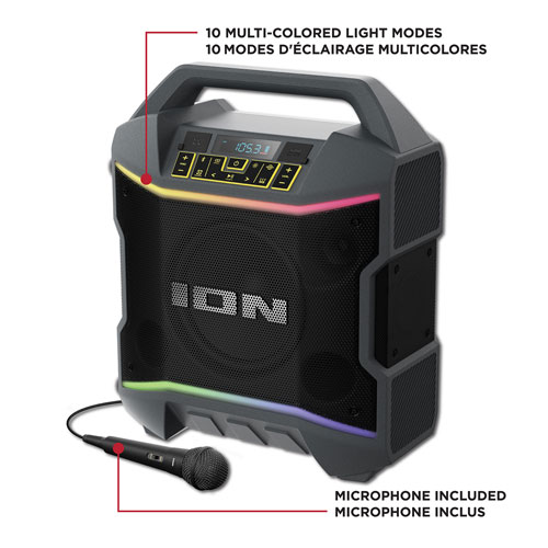 Système de karaoké Party Boom Plus d'Ion Audio avec microphone et radio