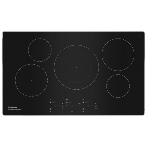 Open Box - KitchenAid 36" 5-Element Induction Cooktop - Stainless Steel - Perfect Condition