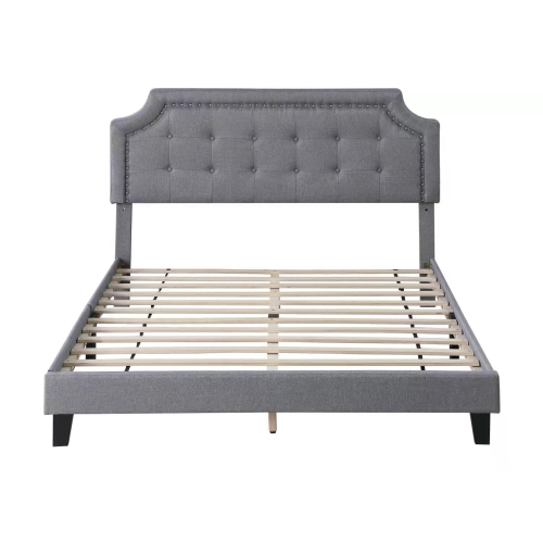 Halifax - Grey Linen Fabric Bed Frame | Double, Queen & King |
