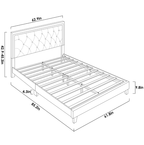 Nairobi - Black Velvet Fabric Bed Frame