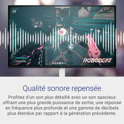 Moniteur IPS DEL HD intégrale 100 Hz 4 ms de 24 po de Dell - Argenté