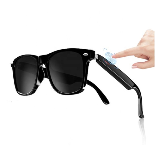 Wireless Bluetooth Headset Sunglasses Voice Call Smart Glasses Headphones-Black