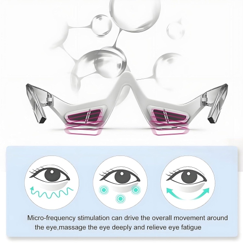 Under-Eye Red Light Therapy Device,Red Light Therapy Glasses Microcurrent Eye Massager,Red Light Eye Mask for Eye Bags Dark Circles Puffiness