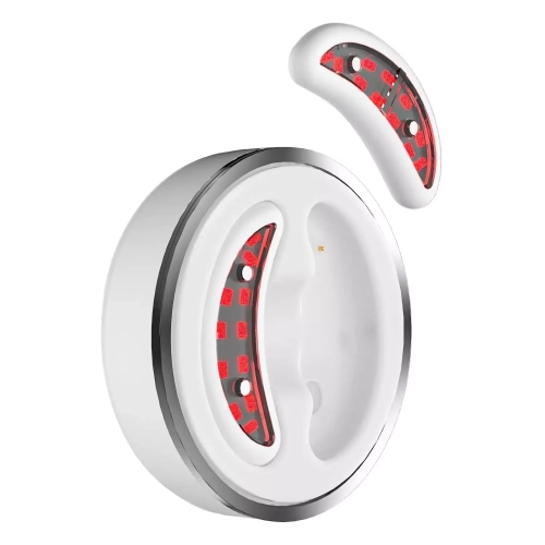 Eye Anti Aging Microcurrent Red Light Therapy Device Eye Bags Remover Dark Circles Eye Wrinkles Remover Eyes Massager-White