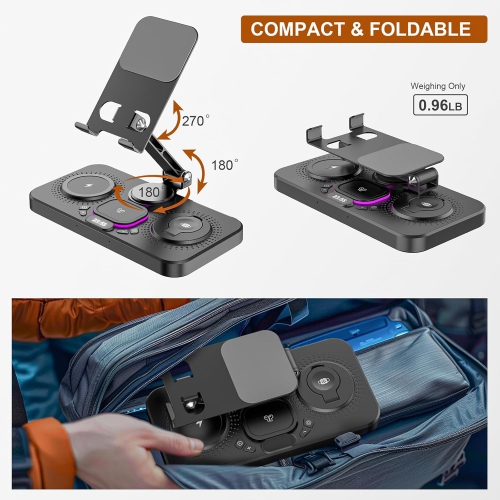 6 in 1 Apple Charging Station for Multiple Devices, 30W Fast Qi-Certified Wireless Charger Stand for iPhone 16/15/14/13/12/Pro/Max/XR/Samsung Galaxy