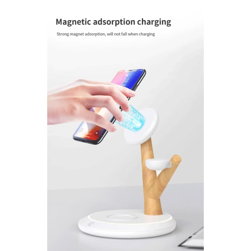 3 in 1 Magnetic Wireless Charger Tree Shape Stand For iPhone 13 12 Pro Max 15W Fast Charging Station For Apple Watch For AirPods