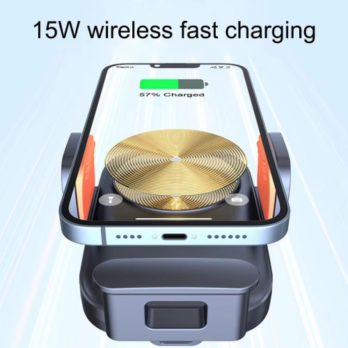 Phone Holder Charger 15W Wireless Charger Car Phone Holder Flexible Car Charger Holder 360-Degree Rotation Wireless Car Charger