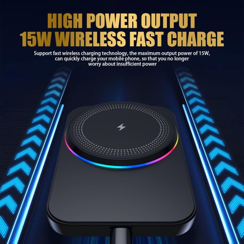 Car Wireless Charger Auto Car Mount Phone Holder Stand For iPhone 16 15 14 13 Samsung Xiaomi 15W Fast Charging