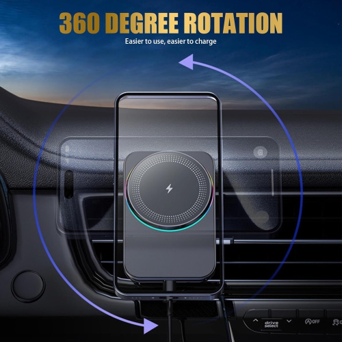 Car Wireless Charger Auto Car Mount Phone Holder Stand For iPhone 16 15 14 13 Samsung Xiaomi 15W Fast Charging