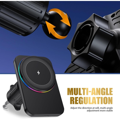 Car Wireless Charger Auto Car Mount Phone Holder Stand For iPhone 16 15 14 13 Samsung Xiaomi 15W Fast Charging