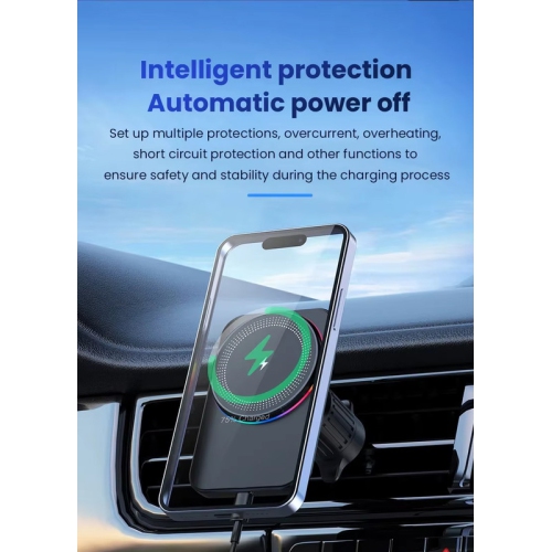 Car Wireless Charger Auto Car Mount Phone Holder Stand For iPhone 16 15 14 13 Samsung Xiaomi 15W Fast Charging