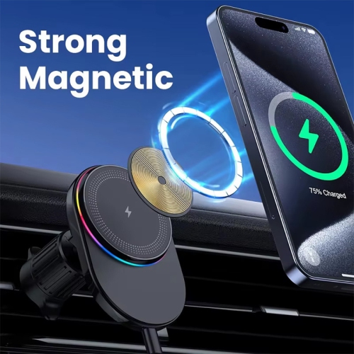 Car Wireless Charger Auto Car Mount Phone Holder Stand For iPhone 16 15 14 13 Samsung Xiaomi 15W Fast Charging