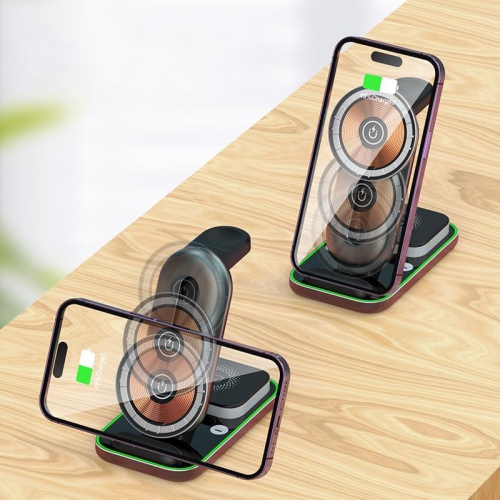 MagSafe-Compatible Wireless Charging Station: 3 in 1 Charger Stand Compatible with Apple iPhone, Apple Watch and AirPods