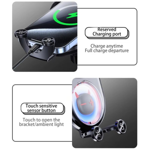 Chargeur rapide pour téléphone pour l'auto&nbsp;: chargeur pour l'auto rotatif, support de téléphone pivotant et amusant, support de téléphone