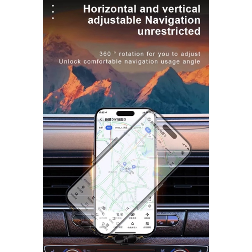 120W Magnetic Charger Car Phone Holder 15W Fast Wireless Charging Autocar Phone Stand Touch Control Lights for iPhone Xiaomi